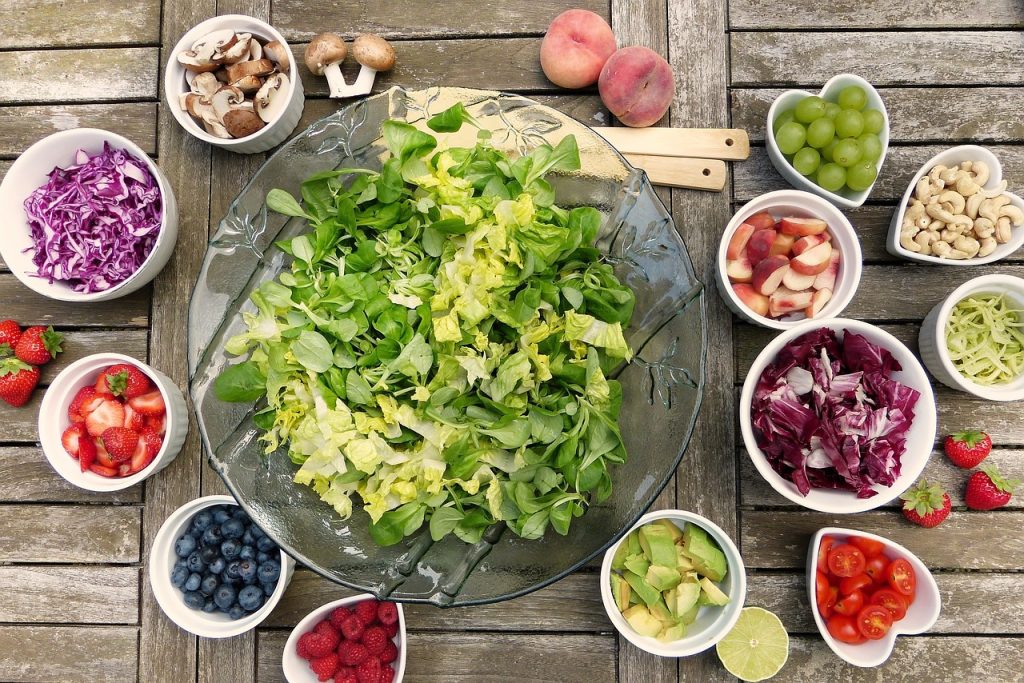 keep cool by eating cold food like salads