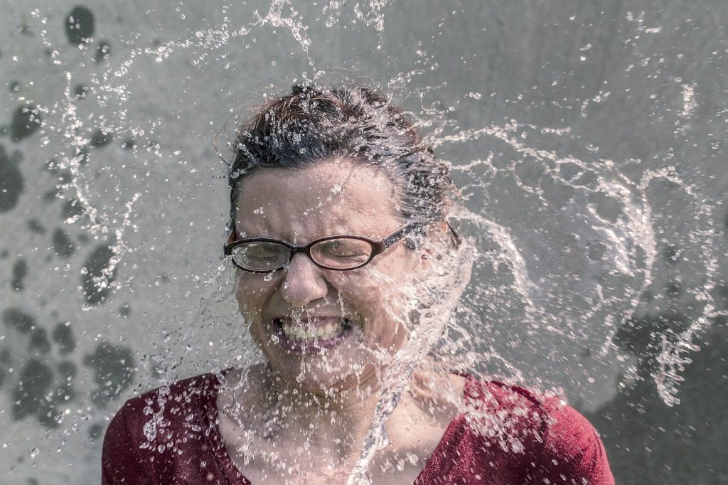 try splashing water on your face to keep you cool