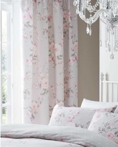 Catherine Lansfield Canterbury Pencil Pleat Curtains - Grey - 66 x 72"