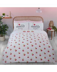 Cherry Much Duvet Cover Set - Red