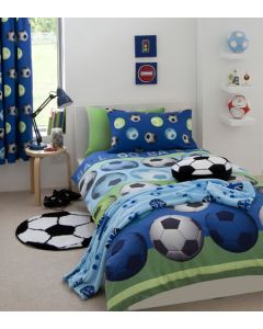Catherine Lansfield Football Duvet Cover Set - Single Blue
