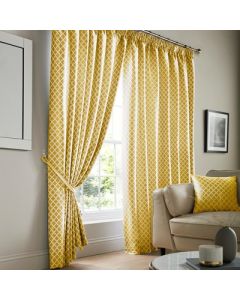 Cotswold Pencil Pleat Curtains - Ochre