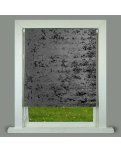 Crushed Velvet Roller Blind - Charcoal