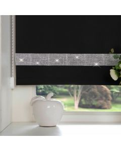 Diamante Roller Blind - Black