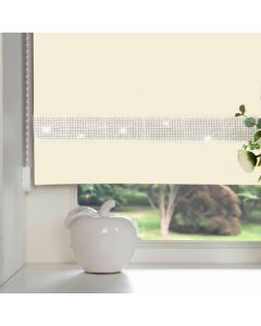 Diamante Roller Blind - Cream