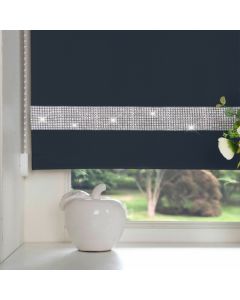 Diamante Roller Blind - Navy