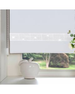 Diamante Roller Blind - White
