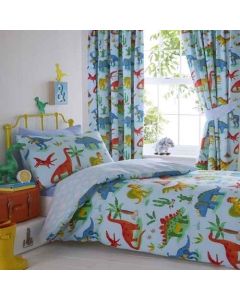 Dinosaur Curtains - Blue