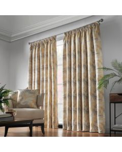 Fiji Pencil Pleat Curtains - Ochre
