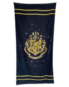 Harry Potter Hogwarts Golden Crest Towel - Gold/Navy - 75x150cm