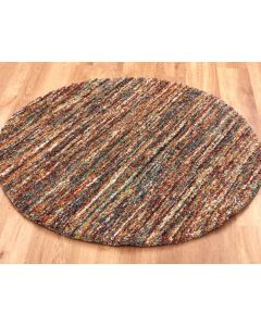 Mehari Circular Rug - Multi Stripes