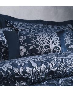 Oak Tree Filled Cushion - Midnight Blue