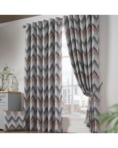 Oslo Eyelet Curtains - Ochre