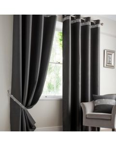 Palace Eyelet Curtains - Charcoal