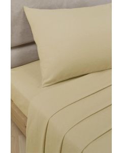Percale Flat Sheets - Biscuit Beige