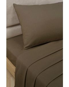 Percale Flat Sheets - Chocolate Brown