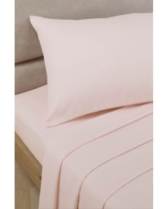 Percale Flat Sheets - Pink