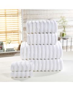 Ribbed Towel Bales - White