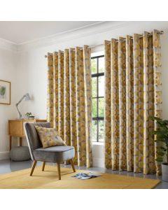 Skandi Eyelet Curtains - Ochre