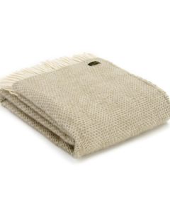 All Wool Beehive Throw - Oatmeal - 150x183cm