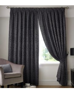 Tivoli Pencil Pleat Curtains - Charcoal