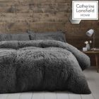 Catherine Lansfield Cuddly Charcoal Duvet Cover Set