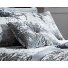 Catherine Lansfield Crushed Velvet Filled Cushion - Silver