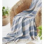 Recycled Eco-Friendly Diamond Throw - Navy