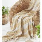 Recycled Eco-Friendly Diamond Throw - Ochre