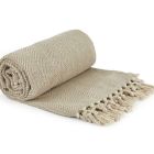 Herringbone Throw Cotton - Natural