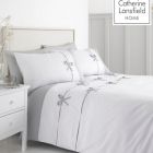 Catherine Lansfield Milo Bow Duvet Cover Set - White