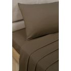 Percale 180 Thread Count Chocolate Brown Pair of Housewife Pillowcases