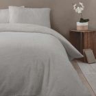 Teddy Bear Fleece Duvet Cover Set - Silver