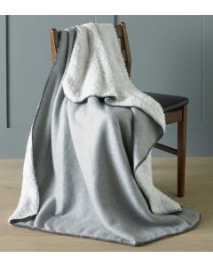 Microsherpa Blanket - Light Grey - 127x152cm