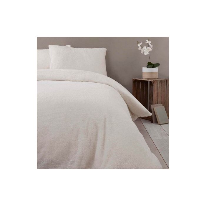 Teddy Bear Fleece Duvet Cover Set Cream King Size Teddy Bear Fleece Duvet Cover Set, Teddy Bear King Size Bedding