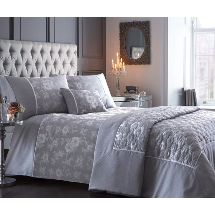A statement for sure and sturdy. warwick bedding set silver